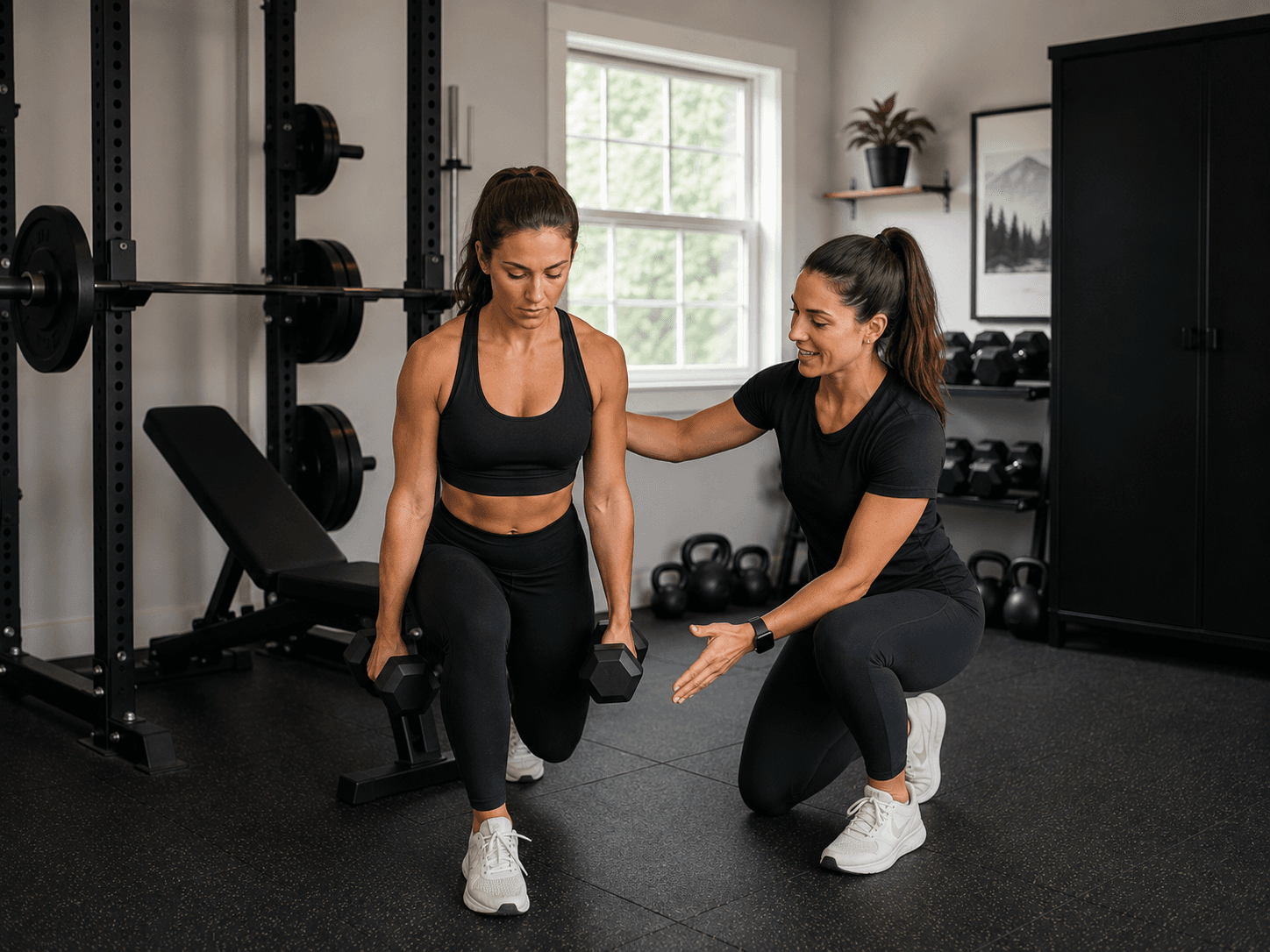 Private training studio with strength equipment and open workout space